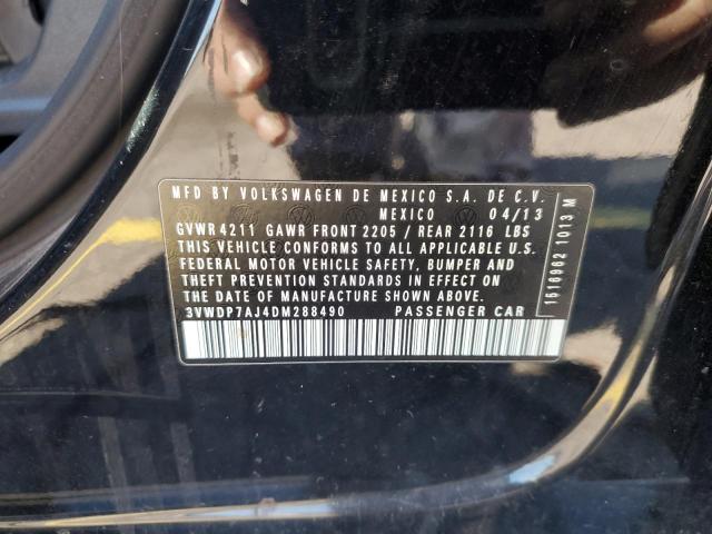 3VWDP7AJ4DM288490 - 2013 VOLKSWAGEN JETTA SE 黑色 照片 12