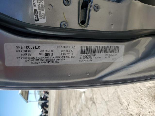 1C3CDFAA6GD549222 - 2016 DODGE DART SE SILVER photo 12