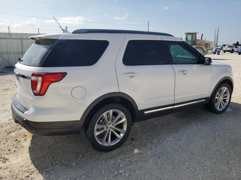 1FM5K7D80KGA59693 - 2019 FORD EXPLORER XLT Beyaz fotoğraf 3