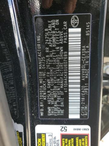 4T1DAACK8SU607689 - 2025 TOYOTA CAMRY XSE BLACK photo 12