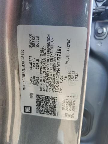 1GCGTCEN4N1237197 - 2022 CHEVROLET COLORADO LT CHARCOAL photo 12