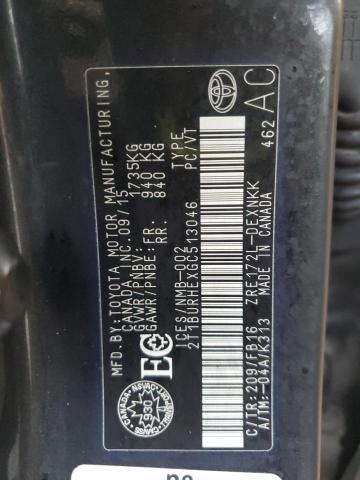 2T1BURHEXGC513046 - 2016 TOYOTA COROLLA L 黑色 照片 12