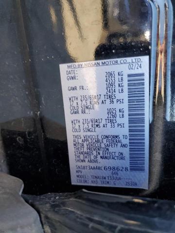 5N1BT3AA4RC698628 - 2024 NISSAN ROGUE S BLACK photo 14