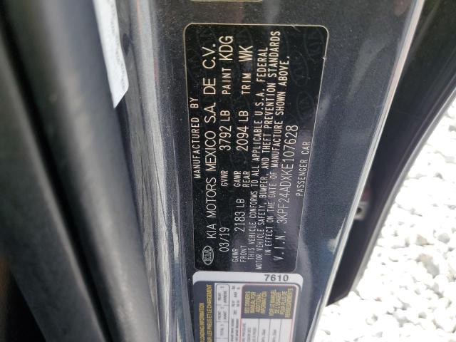 3KPF24ADXKE107628 - 2019 KIA FORTE FE ნაცრისფერი ფოტო 13