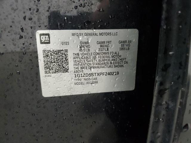 1G1ZD5STXPF240219 - 2023 CHEVROLET MALIBU LT შავი ფოტო 13