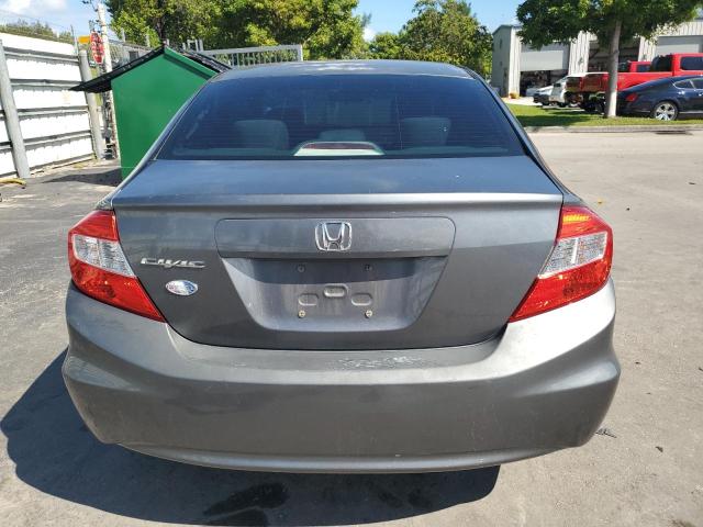 19XFB2F53CE065570 - 2012 HONDA CIVIC LX GRAY photo 6
