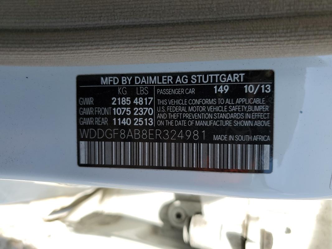 WDDGF8AB8ER324981 - 2014 MERCEDES-BENZ C 300 4MATIC WHITE photo 13