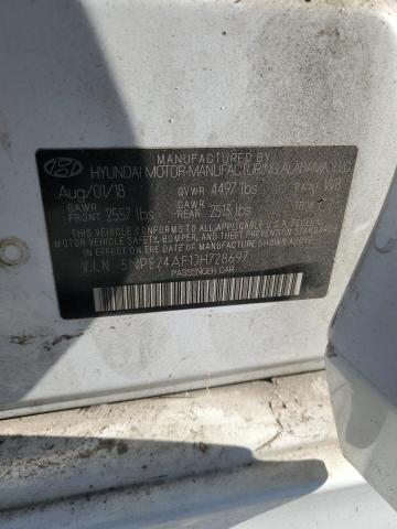 5NPE24AF1JH728697 - 2018 HYUNDAI SONATA SE WHITE photo 12