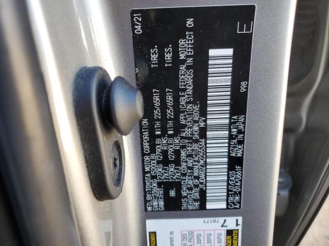 JTJDARDZ7M2255344 - 2021 LEXUS NX 300 BASE ვერცხლისფერი ფოტო 13