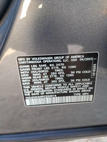 1V2JC2CAXPC224914 - 2023 VOLKSWAGEN ATLAS CROS SE GRAY photo 13