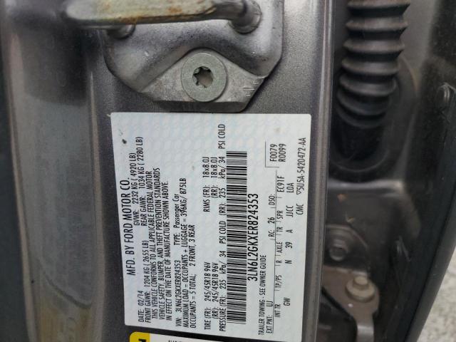3LN6L2GKXER824353 - 2014 LINCOLN MKZ GRAY photo 12
