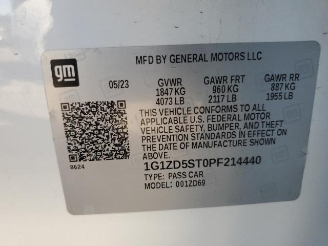 1G1ZD5ST0PF214440 - 2023 CHEVROLET MALIBU LT WHITE photo 13