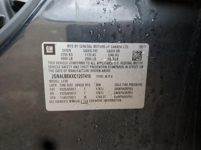 2GNALBEKXC1207416 - 2012 CHEVROLET EQUINOX LS 石墨色 照片 13