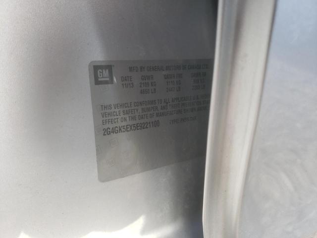 2G4GK5EX5E9221100 - 2014 BUICK REGAL SILVER photo 13