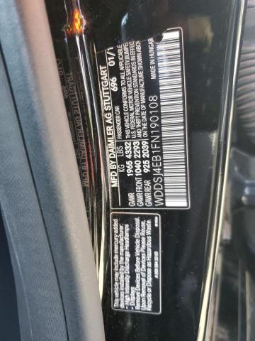 WDDSJ4EB1FN190108 - 2015 MERCEDES-BENZ CLA 250 BLACK photo 12