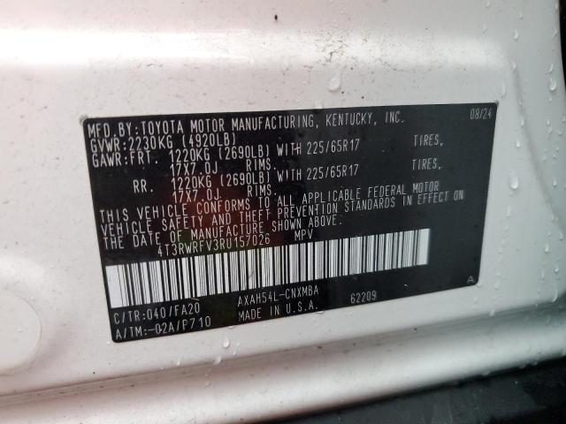 4T3RWRFV3RU157026 - 2024 TOYOTA RAV4 XLE WHITE photo 13