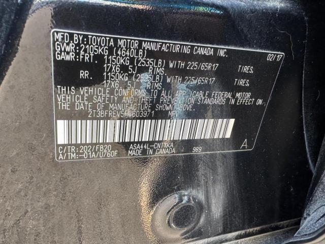 2T3BFREV5HW603971 - 2017 TOYOTA RAV4 LE Schwarz Foto 11