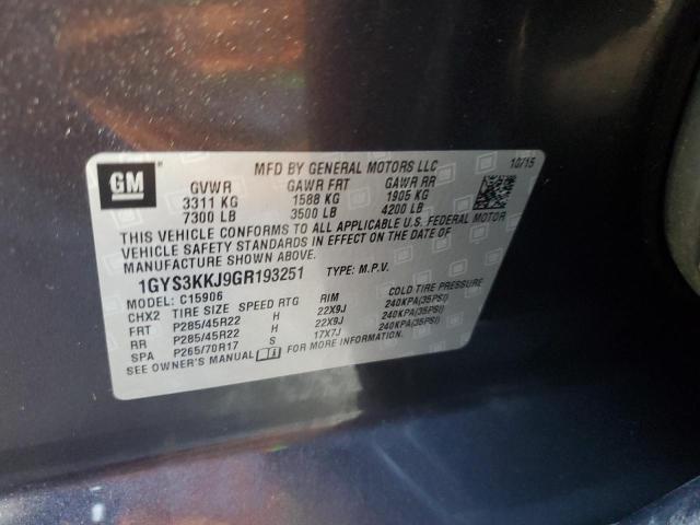 1GYS3KKJ9GR193251 - 2016 CADILLAC ESCALADE ESV PLATINUM Boz foto 13