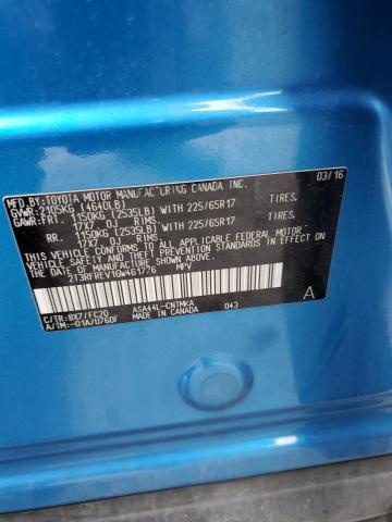 2T3RFREV1GW461776 - 2016 TOYOTA RAV4 XLE 蓝色 照片 14