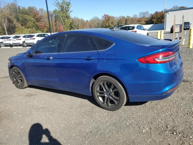 3FA6P0HD6JR265624 - 2018 FORD FUSION SE BLUE photo 2