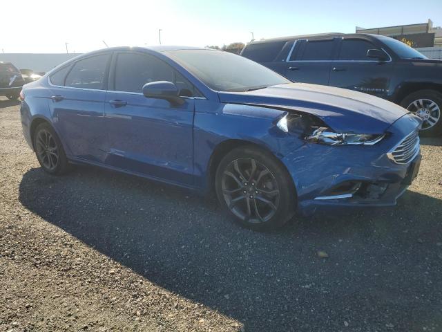 3FA6P0HD6JR265624 - 2018 FORD FUSION SE BLUE photo 4