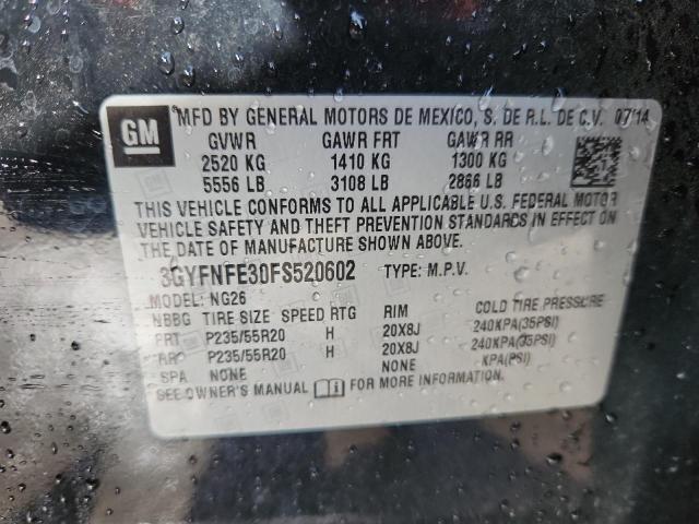 3GYFNFE30FS520602 - 2015 CADILLAC SRX PERFORMANCE COLLECTION Czarny zdjęcie 13