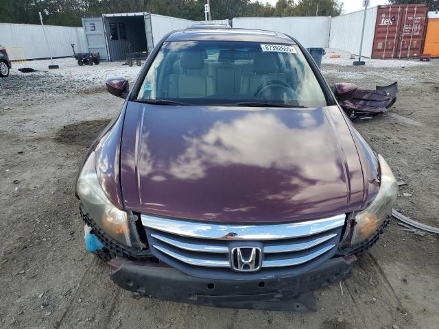1HGCP2F85CA102766 - 2012 HONDA ACCORD EXL MAROON photo 5