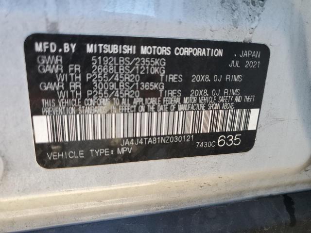 JA4J4TA81NZ030121 - 2022 MITSUBISHI OUTLANDER ES WHITE photo 13