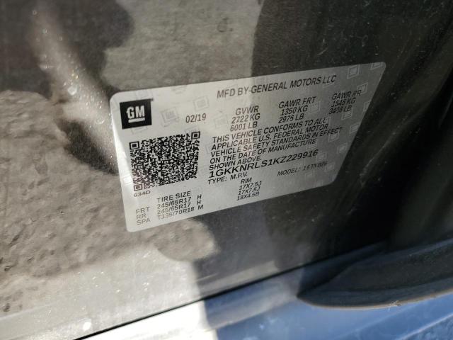 1GKKNRLS1KZ229916 - 2019 GMC ACADIA SLE Qəhvəyi foto 13