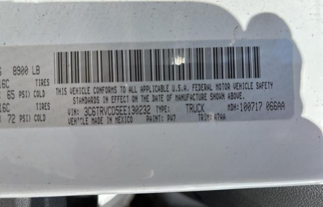 3C6TRVCD5EE130232 - 2014 RAM PROMASTER 2500 HIGH Blanc photo 10