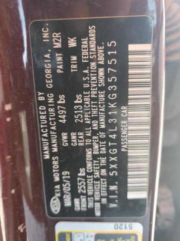 5XXGT4L31KG357515 - 2019 KIA OPTIMA LX Күлгін фото 13