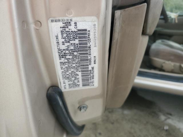 4T1BG22K4WU192244 - 1998 TOYOTA CAMRY CE 米色 照片 12