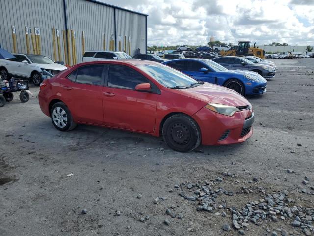 2T1BURHE0FC370171 - 2015 TOYOTA COROLLA L RED photo 4