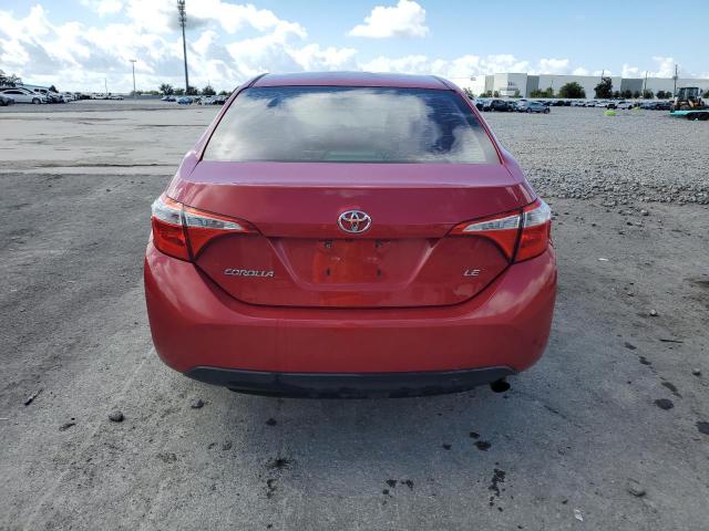 2T1BURHE0FC370171 - 2015 TOYOTA COROLLA L RED photo 6
