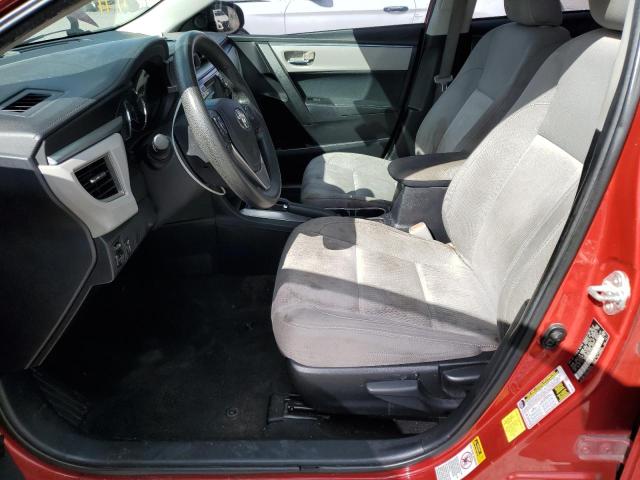 2T1BURHE0FC370171 - 2015 TOYOTA COROLLA L RED photo 7