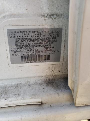 3N1AB7AP1JL651292 - 2018 NISSAN SENTRA S თეთრი ფოტო 13