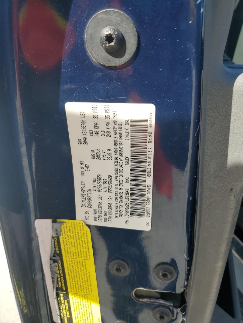 1D7HA18257J605640 - 2007 DODGE RAM 1500 ST BLUE photo 12