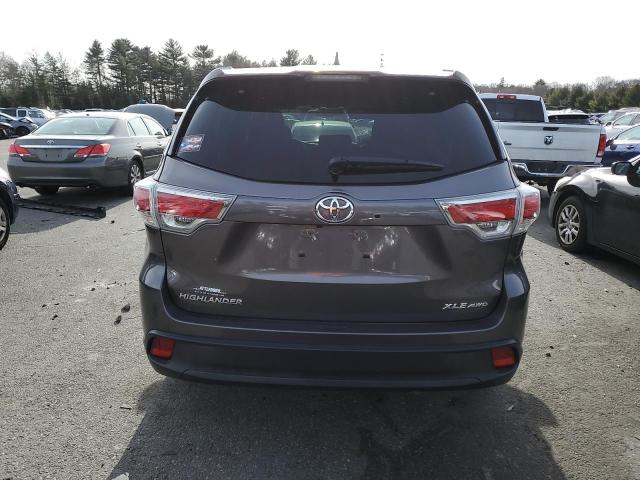 5TDJKRFH3GS280603 - 2016 TOYOTA HIGHLANDER XLE GRAY photo 6