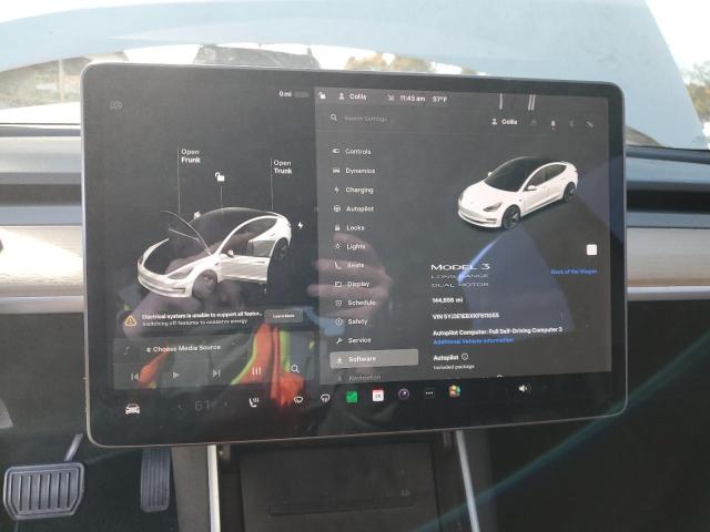 5YJ3E1EBXKF511055 - 2019 TESLA MODEL 3 WHITE photo 9