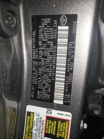 4T1G11AK3RU857576 - 2024 TOYOTA CAMRY SE NIGHT SHADE GRAY photo 12