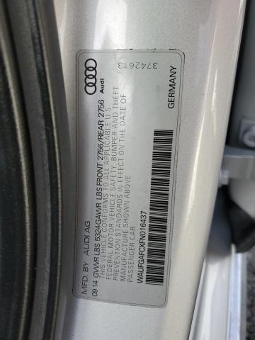 WAUFGAFCXFN016437 - 2015 AUDI A6 PREMIUM PLUS SILVER photo 12