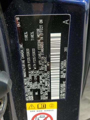 2T2ZZMCA1JC104265 - 2018 LEXUS RX 350 BASE BLUE photo 13