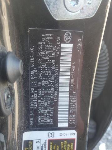 4T1BK36B77U202474 - 2007 TOYOTA AVALON XL 黑色 照片 12