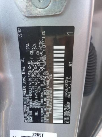 5TFBV541X7X009008 - 2007 TOYOTA TUNDRA DOUBLE CAB SR5 GRAY photo 12