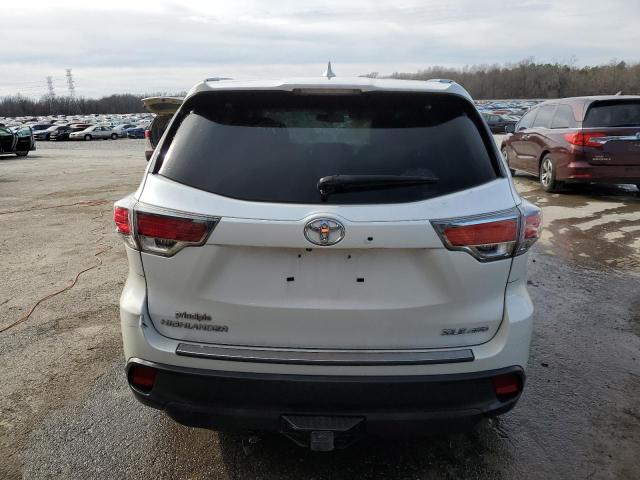 5TDJKRFH1FS190445 - 2015 TOYOTA HIGHLANDER XLE WHITE photo 6