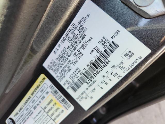 3FA6P0HD4GR196084 - 2016 FORD FUSION SE ნაცრისფერი ფოტო 12