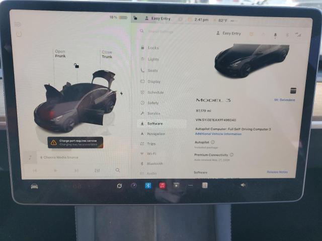 5YJ3E1EAXPF496040 - 2023 TESLA MODEL 3 შავი ფოტო 9