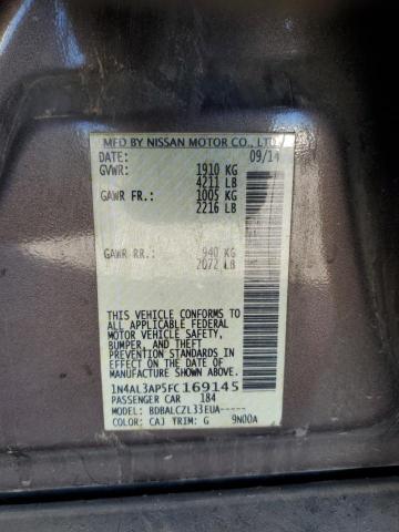 1N4AL3AP5FC169145 - 2015 NISSAN ALTIMA 2.5 ნაცრისფერი ფოტო 12