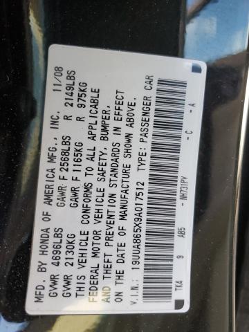 19UUA865X9A017512 - 2009 ACURA TL შავი ფოტო 13