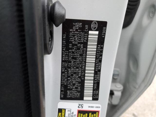 4T1G11AK6PU098449 - 2023 TOYOTA CAMRY SE NIGHT SHADE SILVER photo 12